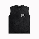 Purple Brand Distressed Tank T Shirts Distressed Sleeveless T-shirt Vest