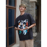 Film Star T Shirt Movie Andy Lau Short Sleeve Loose Retro American Street T-shirt