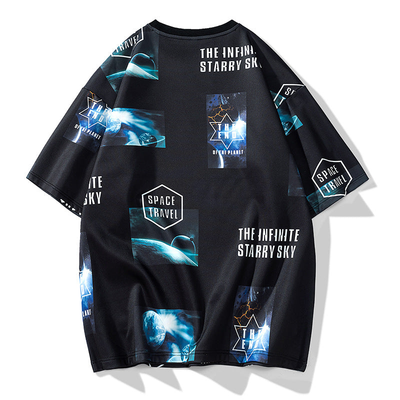 Nasa T Shirt Short-Sleeved T-Shirt Summer Learning Half-Sleeve T-Shirt Summer Wear