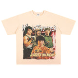 Film Star T Shirt Short Sleeve Retro American Street T-shirt for Men and Women