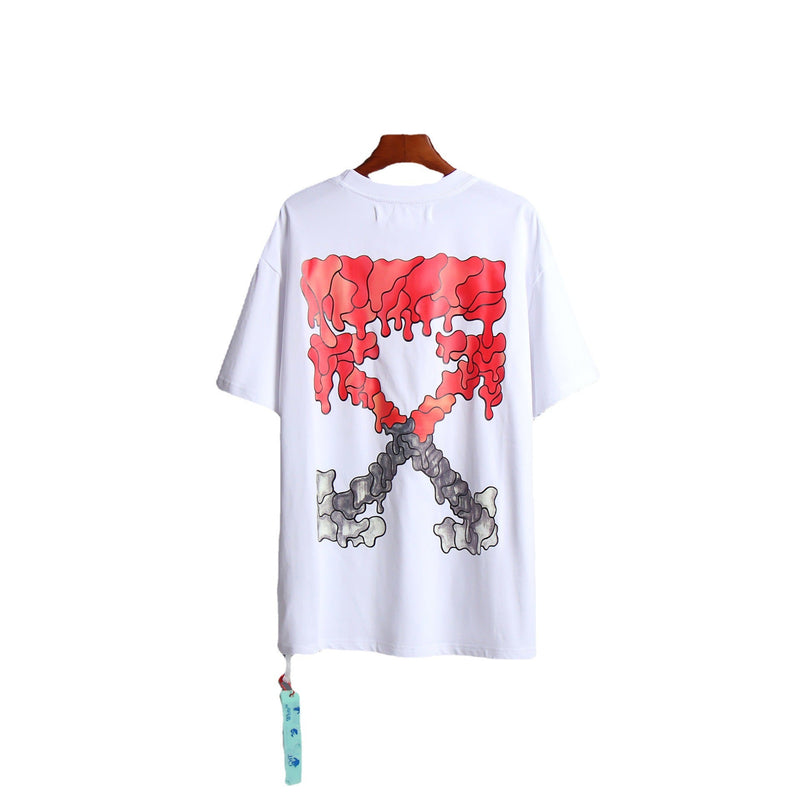 Off Whtie T Shirts Dissolved Arrow Men And Women Same Style Fashion Brand Short Sleeve