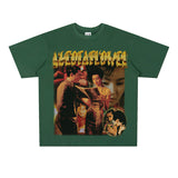 Film Star T Shirt Movie Trend Pure Cotton Short Sleeve Loose round Neck Nostalgic T-shirt