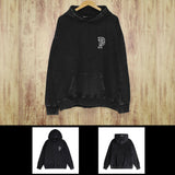 Purple Brand Distressed Hoodie Fashion Old Loose Hooded Sweater