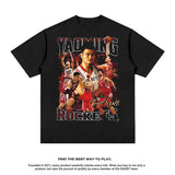 Nba T Shirt Summer Vintage Yao Ming Basketball Printed Short-Sleeved T-shirt American Retro Washed Distressed