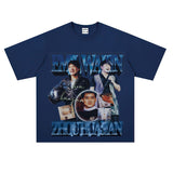 Film Star T Shirt Loose Heavy Retro Street Cotton T-shirt