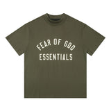 Fog Essentials T Shirts Spring/Summer FOG Double Line Letter Print Crew Neck Short Sleeves