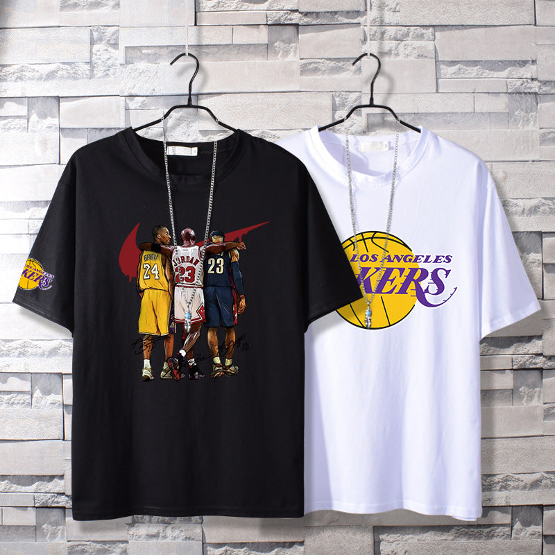 Basketball Sports T Shirt Kobe No. 24 Cotton Short-Sleeved T-Shirt Male Student Loose Leisure Sports