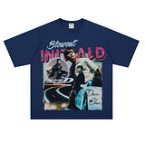 Film Star T Shirt Jay Chou Short Sleeve Retro Street Printed round Neck T-shirt for Men and Women