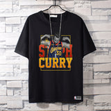 Basketball Sports T Shirt Loose-Fitting Pure Cotton Short Sleeves T-Shirt Boys Basketball Sports Curry