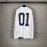 Men T-shirts Spring and Autumn Paris Basketball Uniform Embroidery