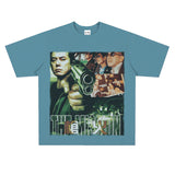 Film Star T Shirt Short Sleeve Loose Retro American Street T-shirt Men and Women