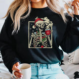 Dead Inside Skeleton Christmas Sweatshirt Sarcastic Christma