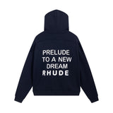 Rhude Hoodie USA Embroidered Hoodie Loose Men and Women