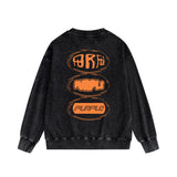 Purple Brand Distressed Sweatshirt Retro Vintage Crew Neck Sweater
