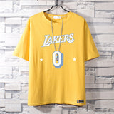 Basketball Sports T Shirt Summer Short-Sleeved T-Shirt Men'S And Women'S Nba Lakers Weishao Leisure Sports