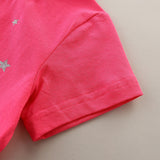 Boy T Shirt Knitted Cotton Girls T-shirt Short Sleeve round Neck Children Cartoon Printed Short Sleeve