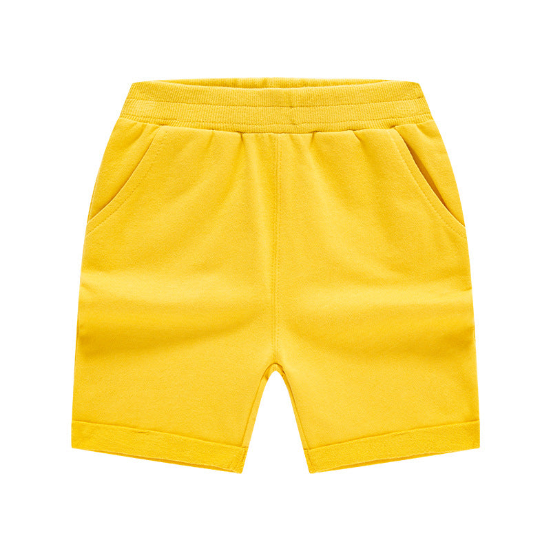 Boy Shorts Children's Clothing Summer Children's Solid Color Shorts Fifth Pants Korean Casual Sports Pants