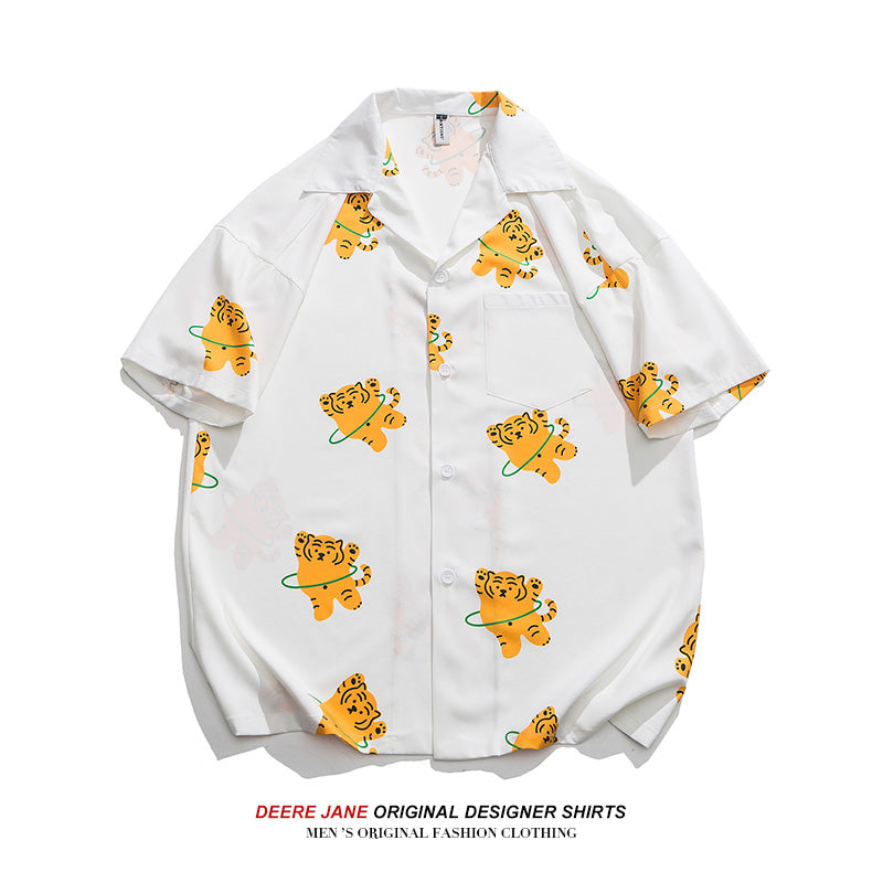 Men Shirts Short Sleeve Shirt Baby Boy and Girl Summer Loose Casual