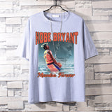 Basketball Sports T Shirt Pure Cotton Loose Short Sleeve T-Shirt Men'S Lakers Kobe Basketball Sports Half Sleeve Clothes