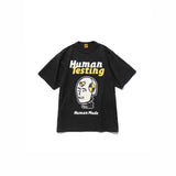 Men T-shirts HUMAN Robot Cat Printed Short Sleeve T-Shirt
