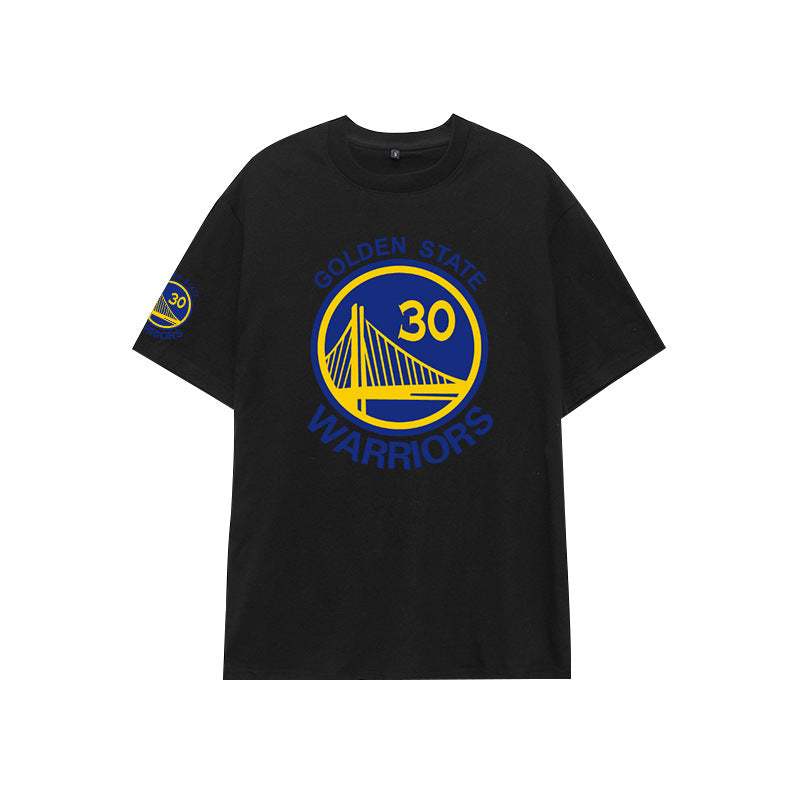 Basketball Sports T Shirt Curry Sports Short-Sleeved T-Shirt Male Student Loose-Fitting Plus Size Half-Length Sleeves