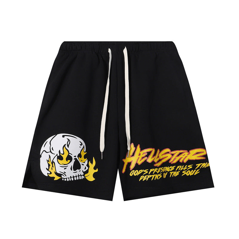 Men Shorts2024 Summer Skull Loose Shorts