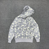 Bape Hoodie Zip-Up Cardigan Iridescent Glow Hoodie