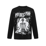 HS long-sleeve T-shirt graffiti portrait print loose version casual long sleeve