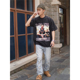 Basket Ball Star T Shirt Basketball Zach LaVine Washed Distressed Printed Cotton T-shirt Short Sleeve