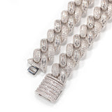 Chains Hip Hop Zircon Necklace Zirconium Stitching Cuban Necklace St. Valentine's Spectrum