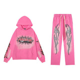 Mens trendy Hoodie & Pants Retro Hoodie