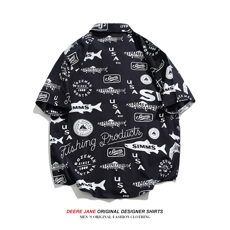 Men's Shirt Short-Sleeved Shirt Men's Summer Loose Casual