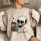Skull Print Sweatshirt Halloween Sweatshirts Long Sleeve