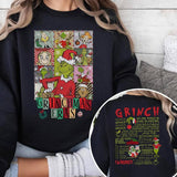Printed long-sleeved crew neck sweater