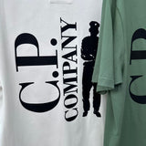 Cp Company T Shirts Embroidery Casual Crew Neck Short Sleeves