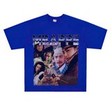 Film Star T Shirt Cotton Short Sleeve Loose round Neck Retro Minority Design T-shirt