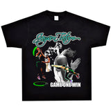 Basket Ball Star T Shirt Jayson Tatum Washed Distressed Printed T-Shirt Loose Retro Short Sleeve