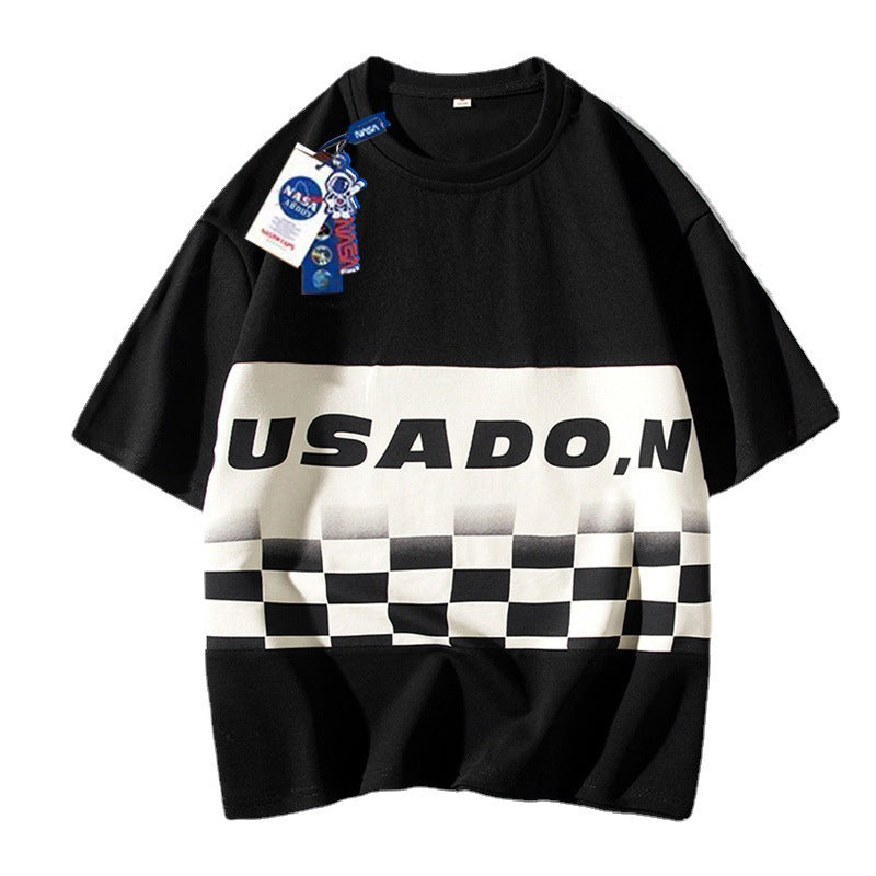 Nasa T Shirt Summer T-Shirt Short Sleeve Men'S And Women'S Casual Loose Couple Wear