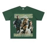 Film Star T Shirt Loose Heavy Weight Retro Street Cotton T-shirt American Men and Women