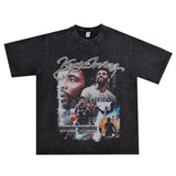 Basket Ball Star T Shirt Basketball Kyrie Irving Short Sleeve Printed American T-Shirt Retro Pure Cotton