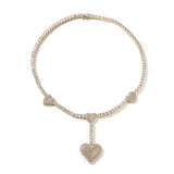 Chains Love Tennis Chain Necklace Copper Inlaid Zircon Spectrum Royalty