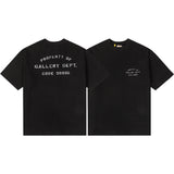 Gallery Dept T-Shirt Hand Painted Ink Splashing Alphabet Washed Retro Short Sleeve T-Shirt