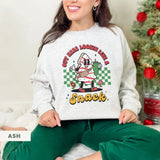 Funny Christmas Sweatshirt Out Here Looking Like A Snack