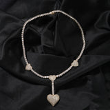 Chains Love Tennis Chain Necklace Copper Inlaid Zircon Spectrum Royalty