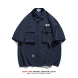Men Shirts Summer Short Sleeve Shirt Male Loose Versatile Coat