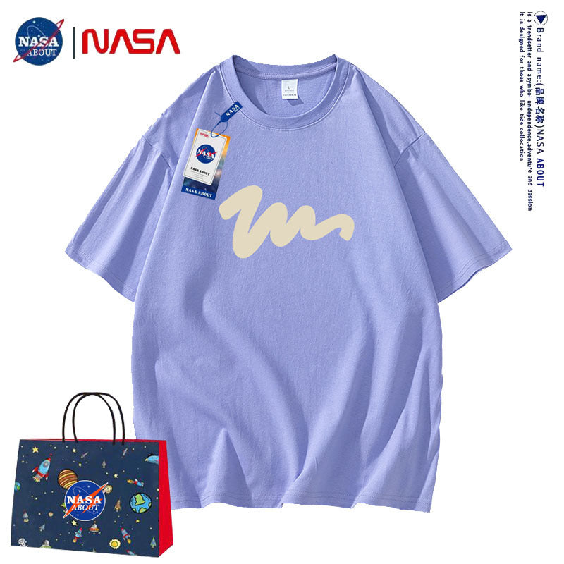 Nasa T Shirt Short-Sleeved T-Shirt Men'S Summer Loose
