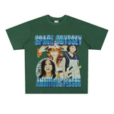 Film Star T Shirt Loose Heavy Retro Street T-shirt Men and Women