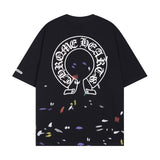 CHH Chrome Heart T Shirts Croix Cross Sanskrit Embroidery Versatile Casual Loose