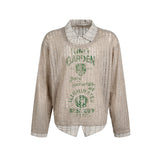 Unisex long-sleeved shirt autumcut out lapel polo shirt