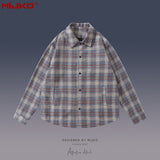 MIJKO Mens Jacket Unisex Plaid Jacket